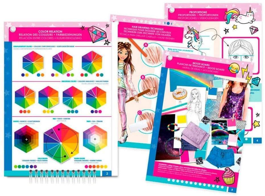 Make It Real Fashion Design Sketchbook Digital Dream Inspirational Fashion Design Coloring Book for Girls - Yachew
