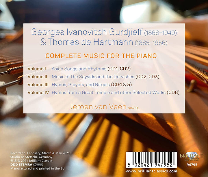 Gurdjieff , De Hartmann; Complete Music for the Piano [Audio CD]