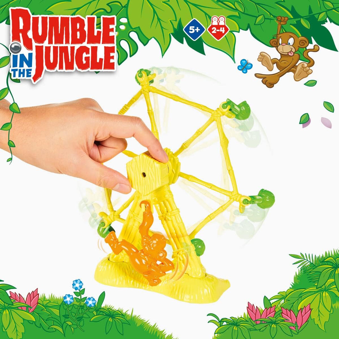 TOMY Games T73421 Rumble in the Jungle Brettspiel, Familienspiel für Erwachsene und Kinder