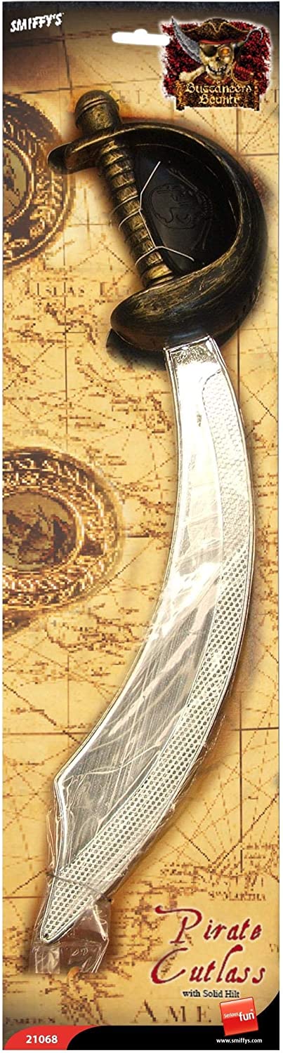 Smiffy's 46 cm Eyepatch and Pirate Sword Cutlass - Silver