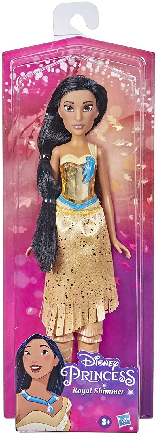 Disney Princess Royal Shimmer Pocahontas Doll, Fashion Doll with Skirt and Accessories - Yachew