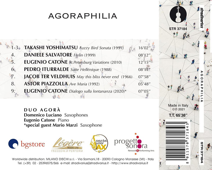 Duo Agorà - Agoraphilia [Duo Agorà] [Stradivarius: STR37184] [Audio CD]