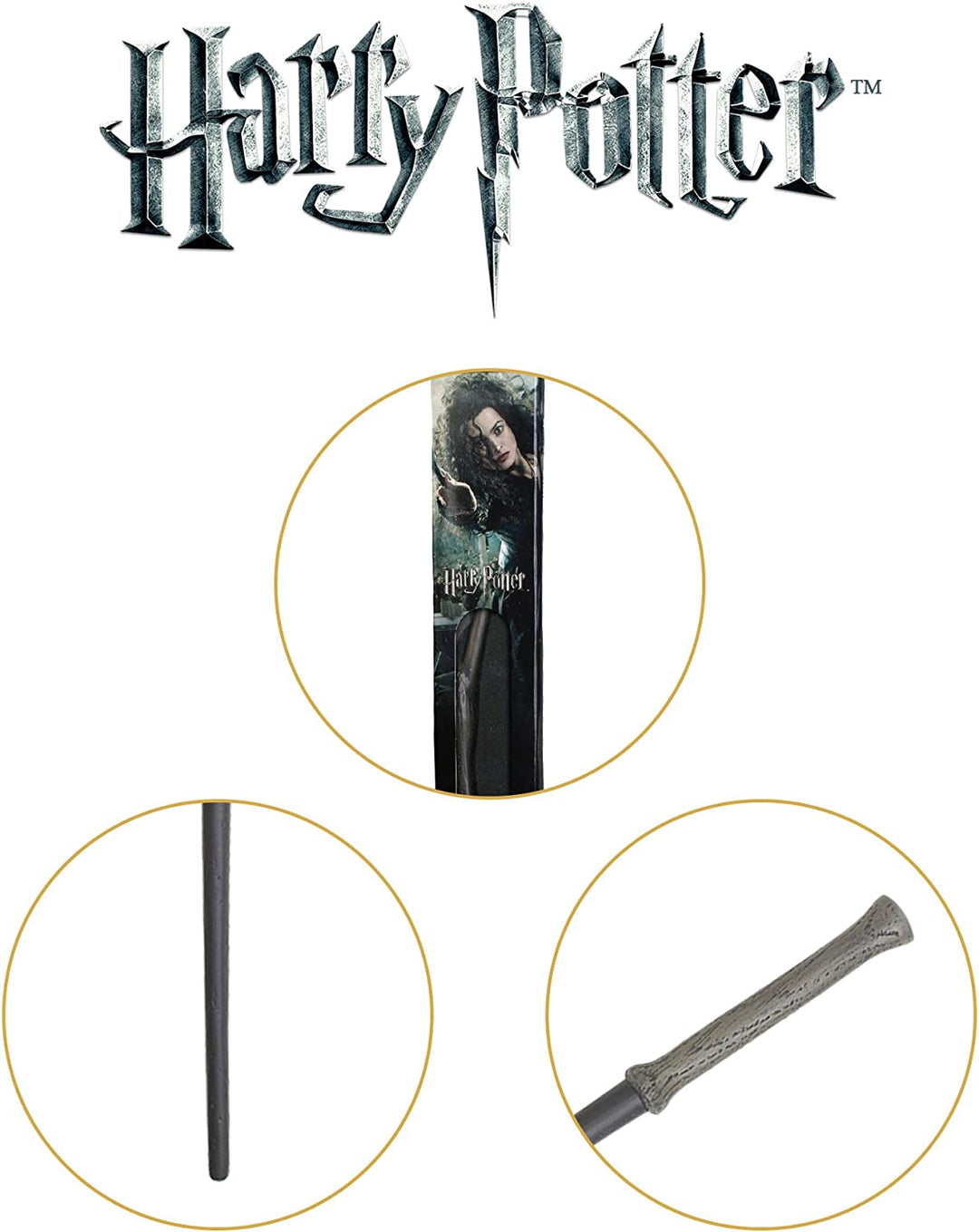 The Noble Collection Bellatrix Lestrange Wand In A Standard Windowed Box 15in (37cm)