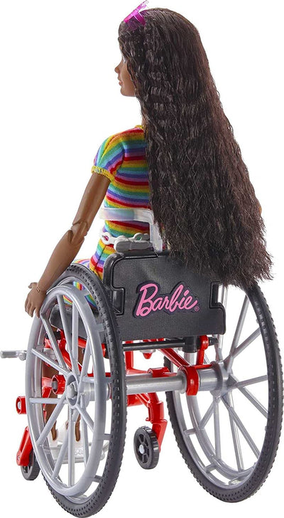 Barbie Fashionistas Doll #166 with Wheelchair & Crimped Brunette Hair