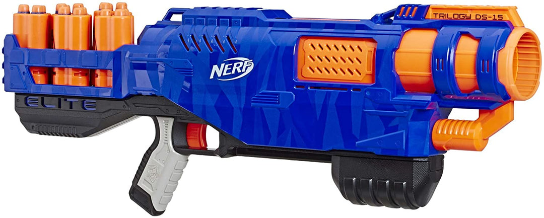 Nerf Trilogy DS-15 Nerf N-Strike Elite Toy Blaster with 15 Official Nerf Elite Darts and 5 Shells