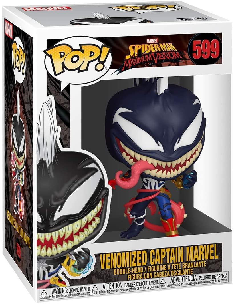 Marvel Spiderman Maximum Venom Venomized Captain Marvel Funko 46456 Pop! Vinyl #599 - Yachew