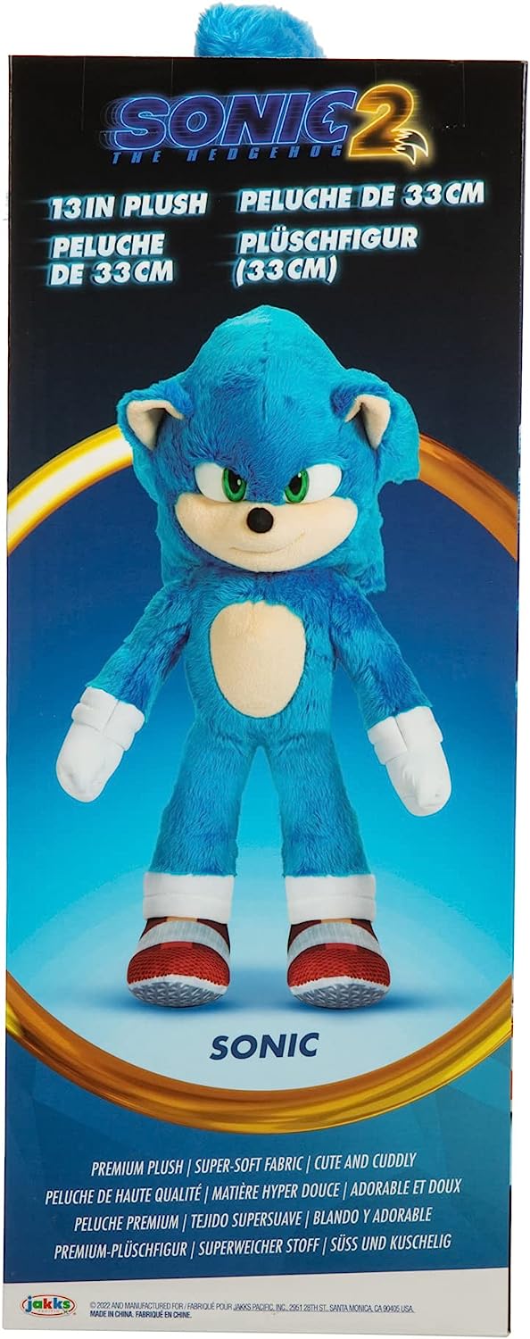 Sonic The Hedgehog 2 Movie 33cm Sonic Basic Plush