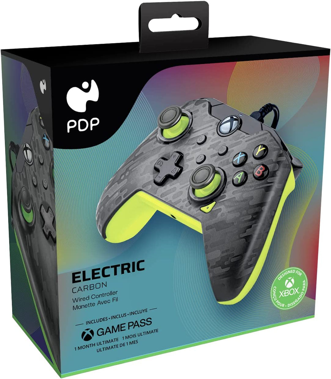 PDP Wired Controller Electric Carbon for Xbox Series X|S, Gamepad, Wired Video G