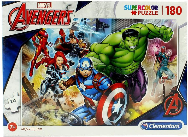 Clementoni - 29295 - Supercolor Puzzle for Children - Marvel The Avengers-180 Pieces