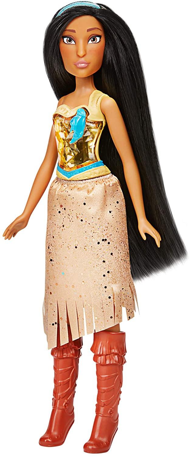 Disney Princess Royal Shimmer Pocahontas Doll, Fashion Doll with Skirt and Accessories - Yachew