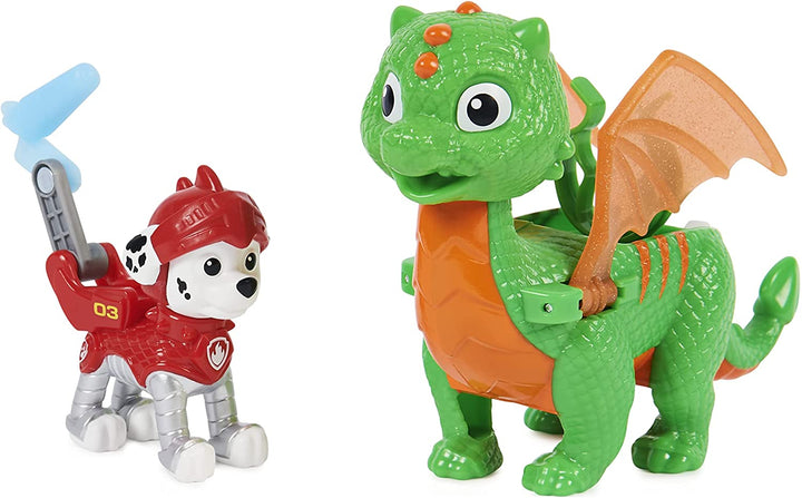 PAW Patrol, Rescue Knights Marshall and Dragon Jade Action Figures Set, Kids’