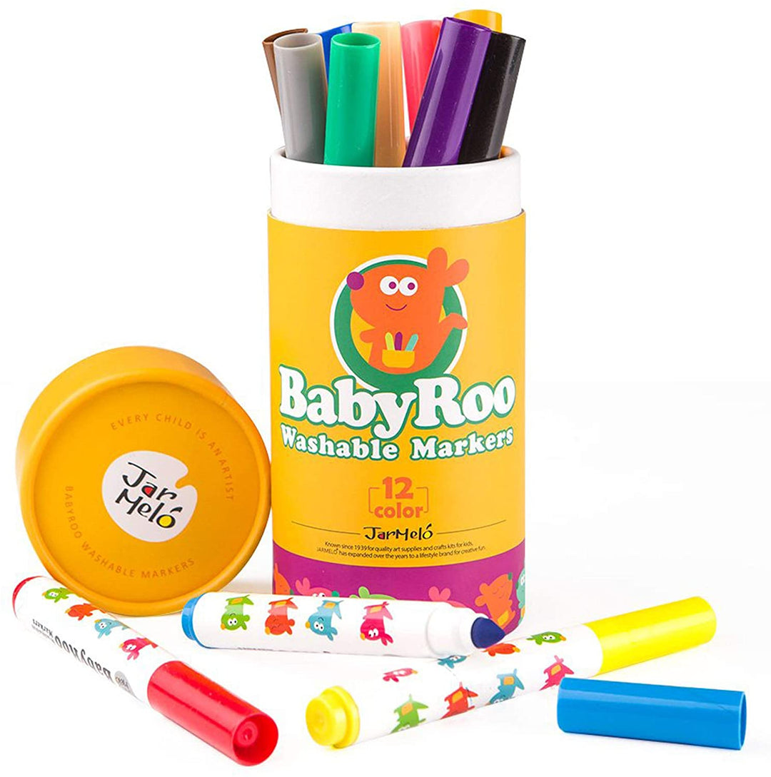 Jar Melo JA90480 Washable Markers Baby Roo 12 Colors