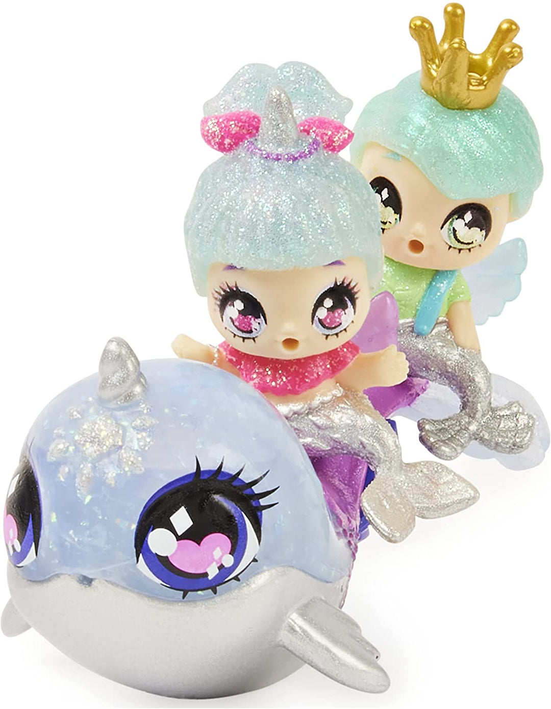 Hatchimals Pixies Riders, Shimmer Babies Baby Twins with Glider and 4 Accessories