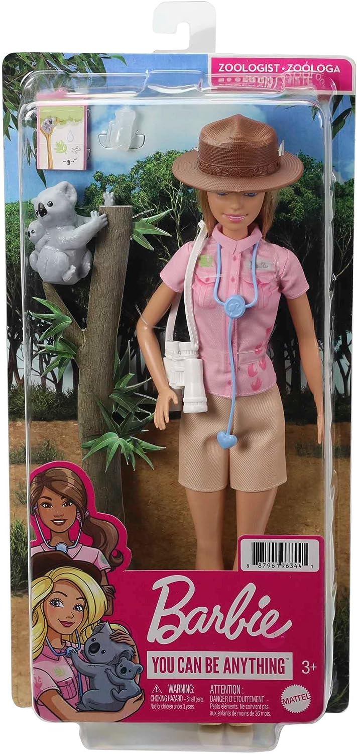 Barbie Zoologist Doll (12 inches), Role-play Clothing & Accessories: Koala & Baby Figure