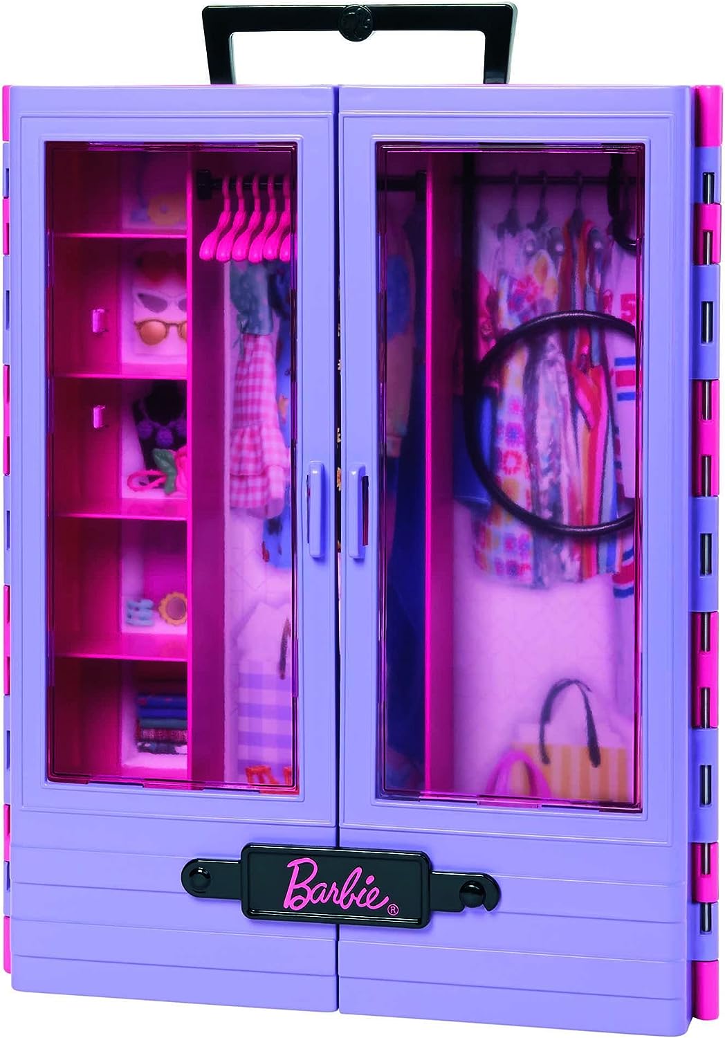 ?Barbie Fashionistas ultimatives Schrankzubehör, durchscheinende Türen, Stauraum