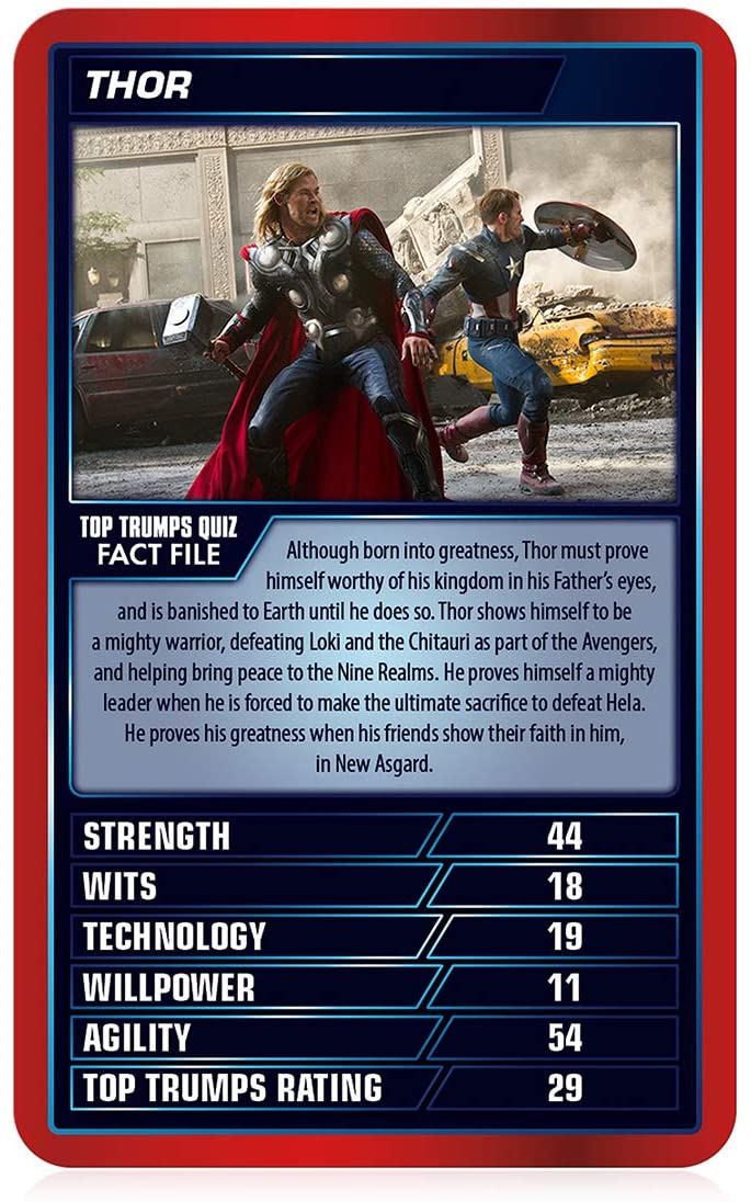 Marvel Cinematic Universe Top Trumps Specials Card Game