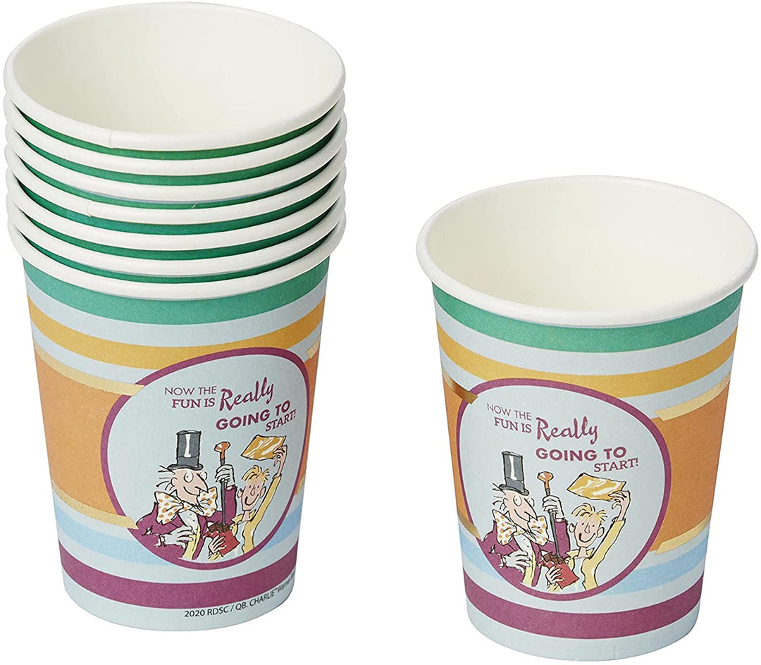 Smiffys Officially Licensed Roald Dahl Tableware Party Cups x8
