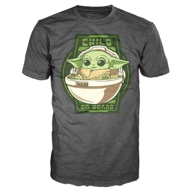 Funko Star Wars Mandalorian Yoda The Child On Board T-Shirt - Medium