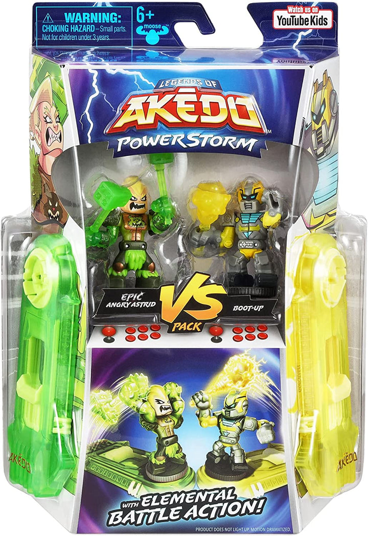 Legends of Akedo: Powerstorm Versus Pack - Epic Angry Astrid Vs Boot-Up Warrior Figures
