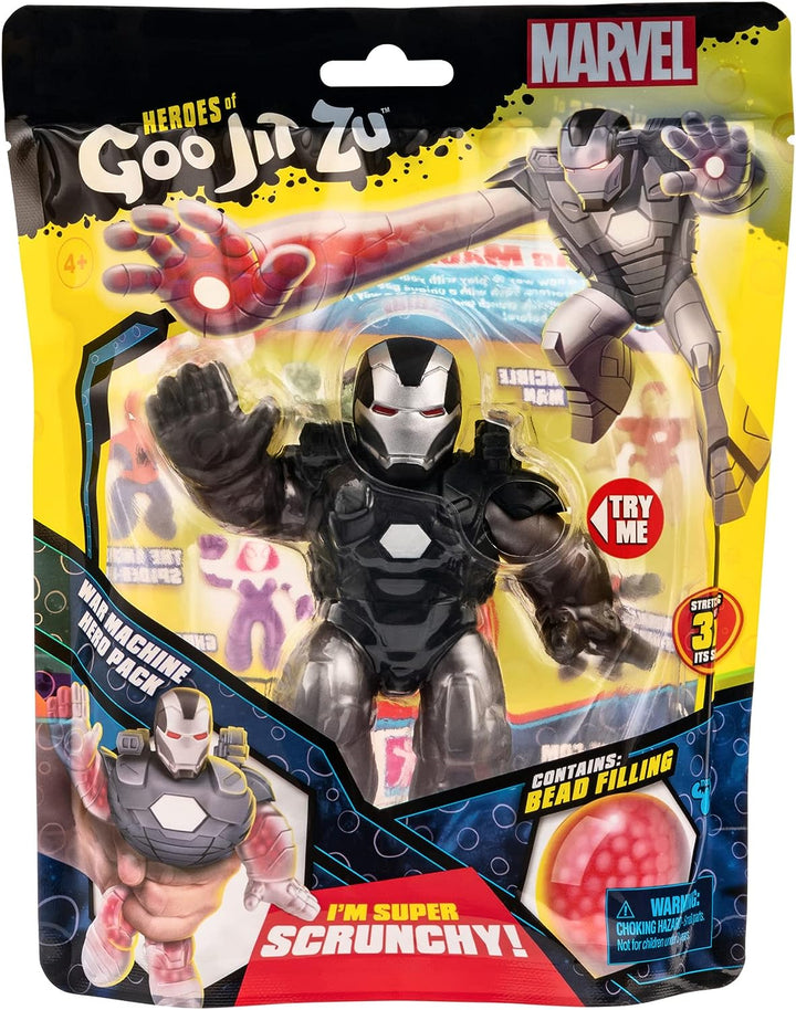 Heroes of Goo Jit Zu Marvel War Machine Hero Pack - Super Scrunchy Bead Filled Marvel Figures