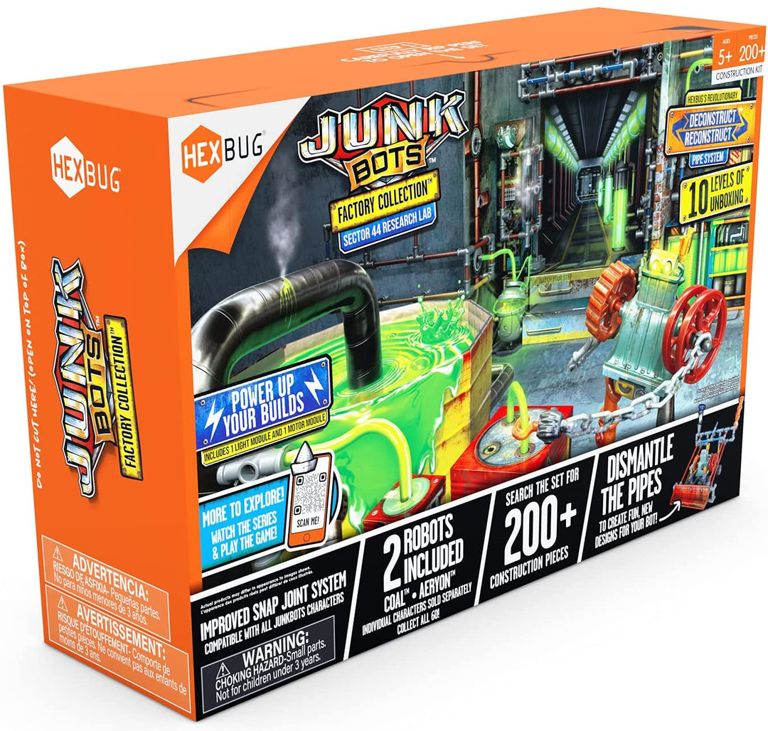HEXBUG JUNKBOTS Small Factory Habitat Sector 44 Research Lab, Surprise Toy Plays