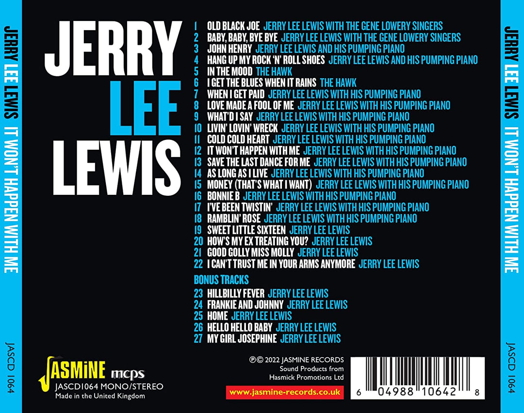 Jerry Lee Lewis - It Won't Happen With Me - The Singles 1960-1962 Plus [Audio CD]