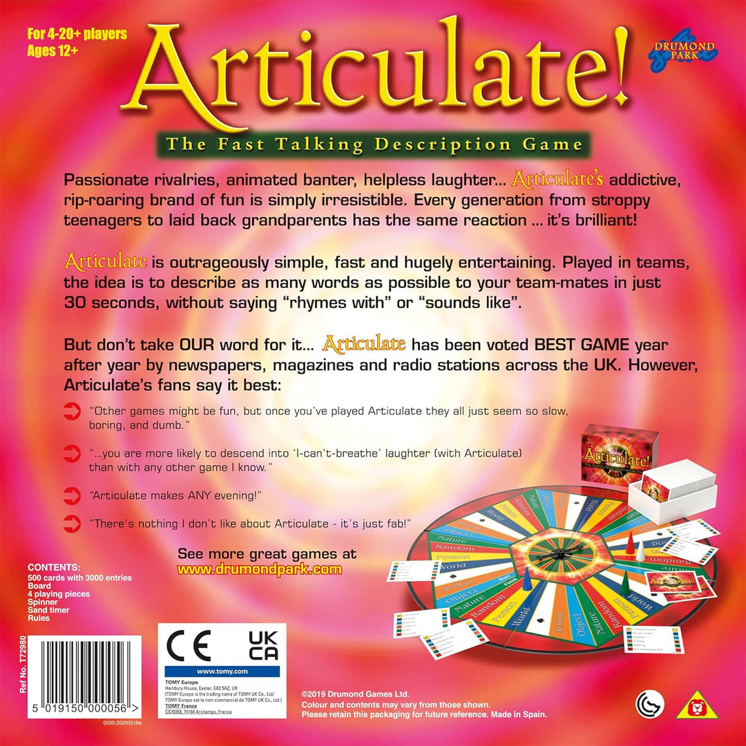 Drumond Park 5019150000056 Articulate Family Board Fast Talking Description Game, Single, Multi, 26.92 x 26.67 x 9.14 cm