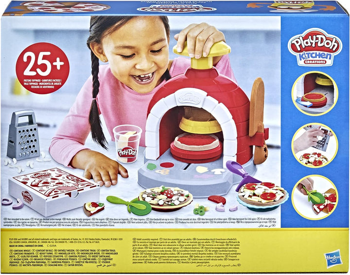 Play-Doh Kitchen Creations Pizza Oven Playset with 6 Cans of Modeling Compound and 8 Accessories