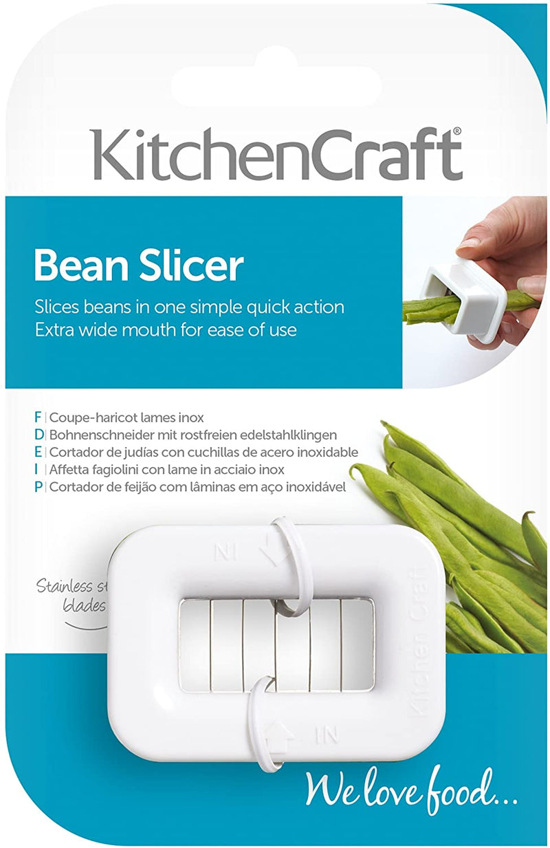 KitchenCraft Runner Bean Cutter 5.5 x 4 x 3 cm, White