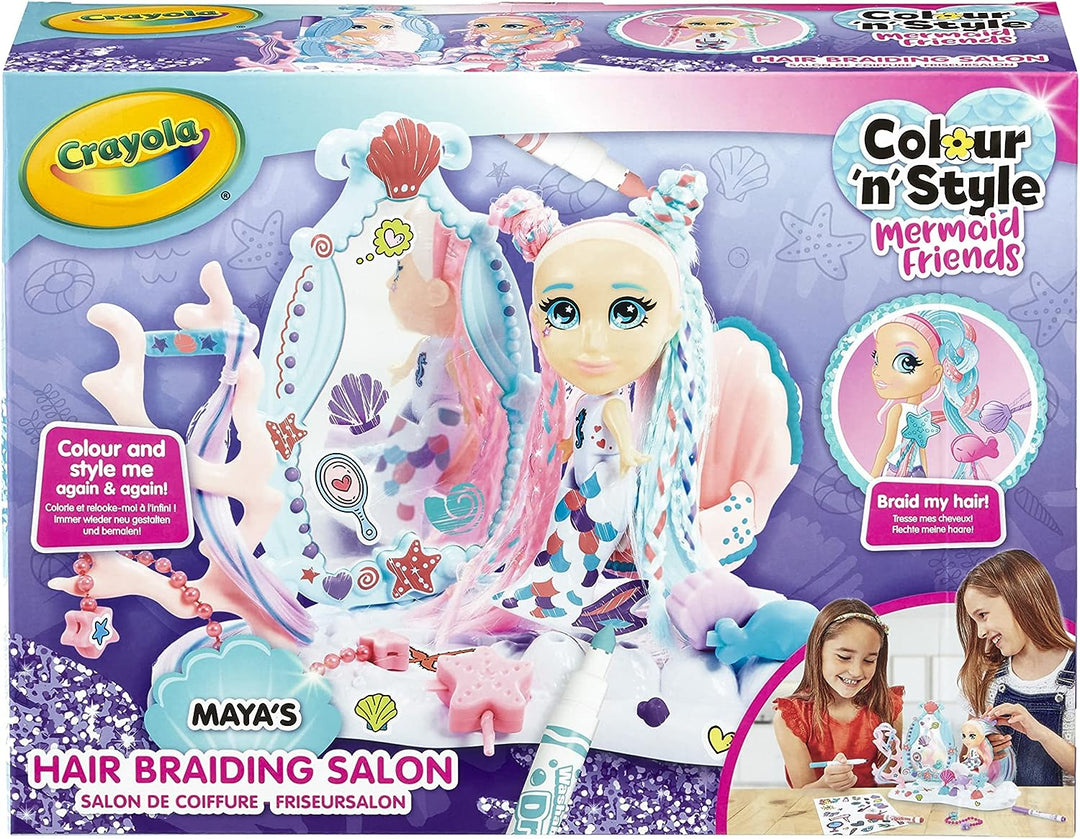 CRAYOLA Colour 'n' Style Mermaid Friends: Hair Braiding Salon Playset