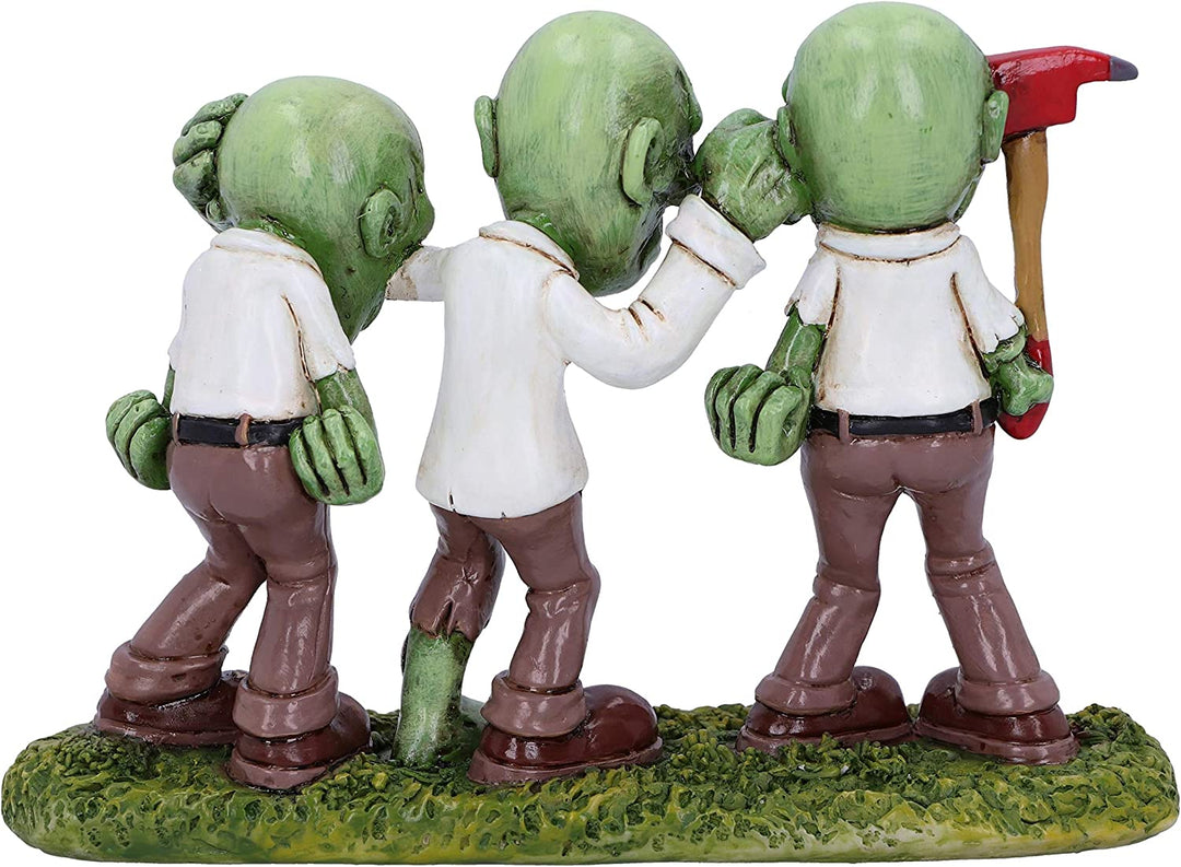 Nemesis Now Three Wise Zombies Horror Undead Creature Figurine, Green, 15.5cm