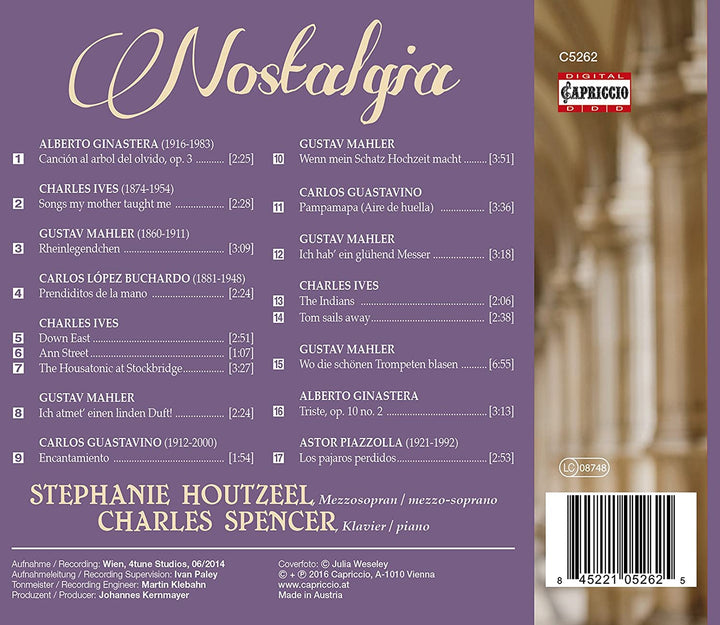 Stephanie Houtzeel - Nostalgia [Stephanie Houtzeel; Charles Spencer] [Capriccio: C5262] [Audio CD]