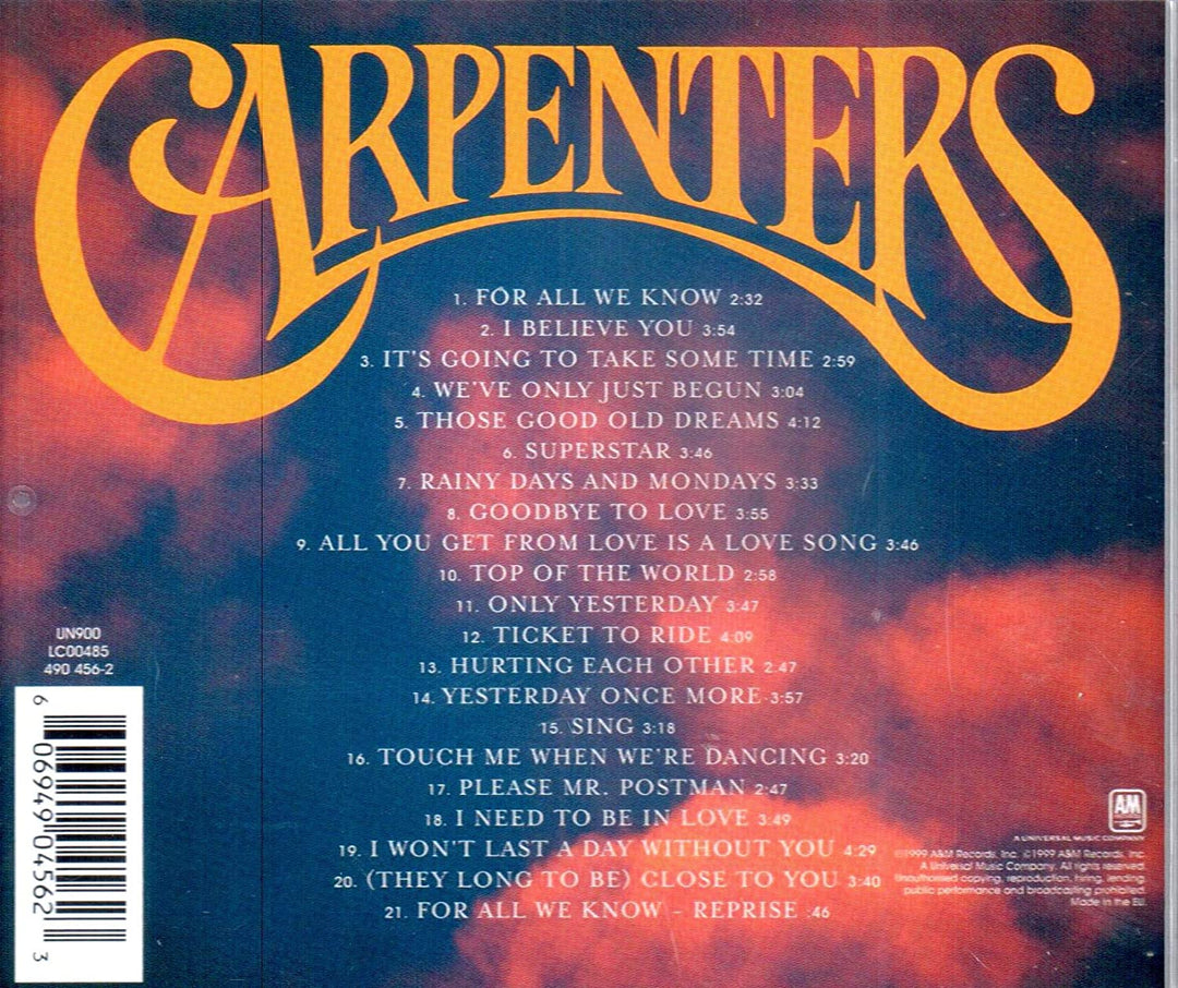 Singles 1969-1981 - Carpenters [Audio CD]