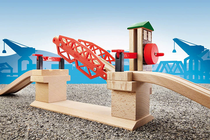 BRIO World Lifting Bridge for Kids Age 3 Years Up - Compatible with all BRIO Railway Sets & Accessories