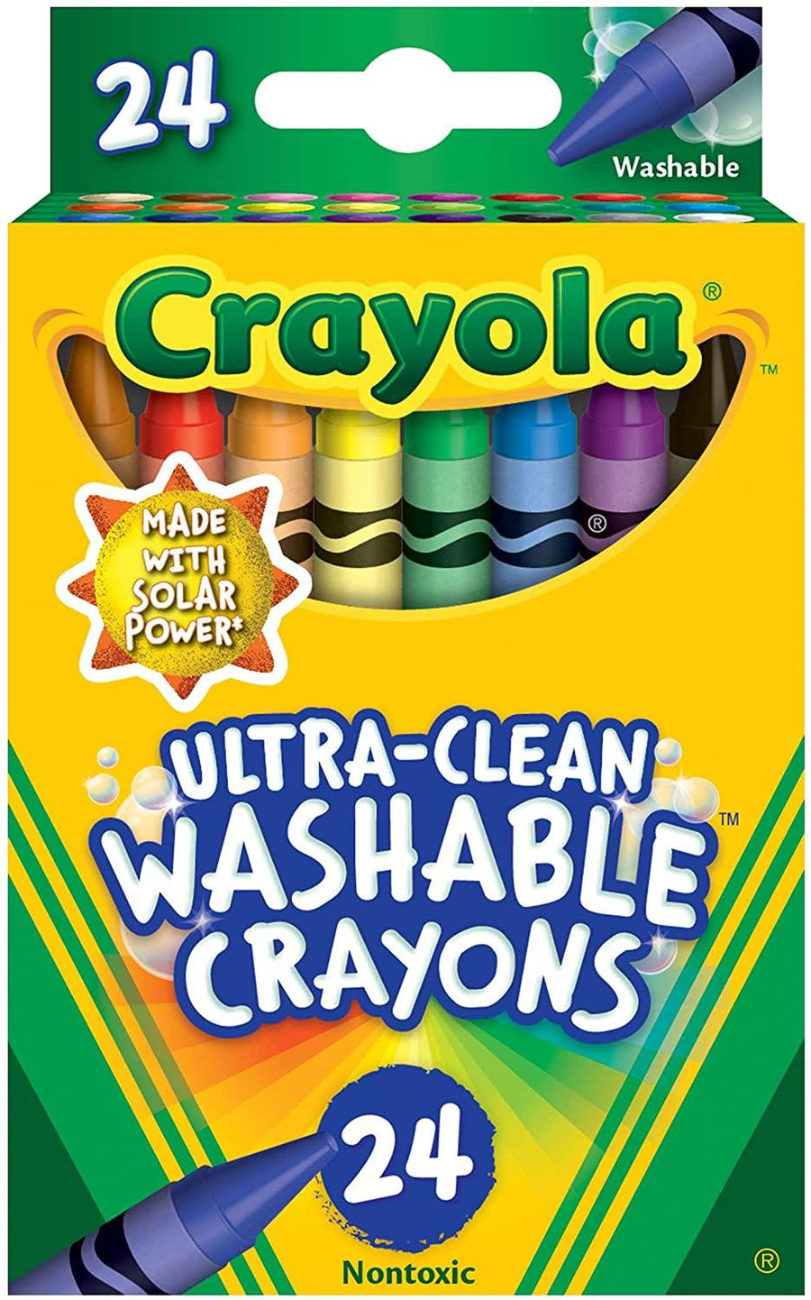 Crayola Washable Crayons Multi-Colour, 2.61 x 7.11 x 11.53 cm - Yachew