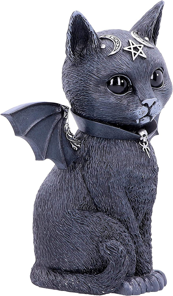 Nemesis Now Large Malpuss Winged Occult Cat Figurine, Black, 24cm