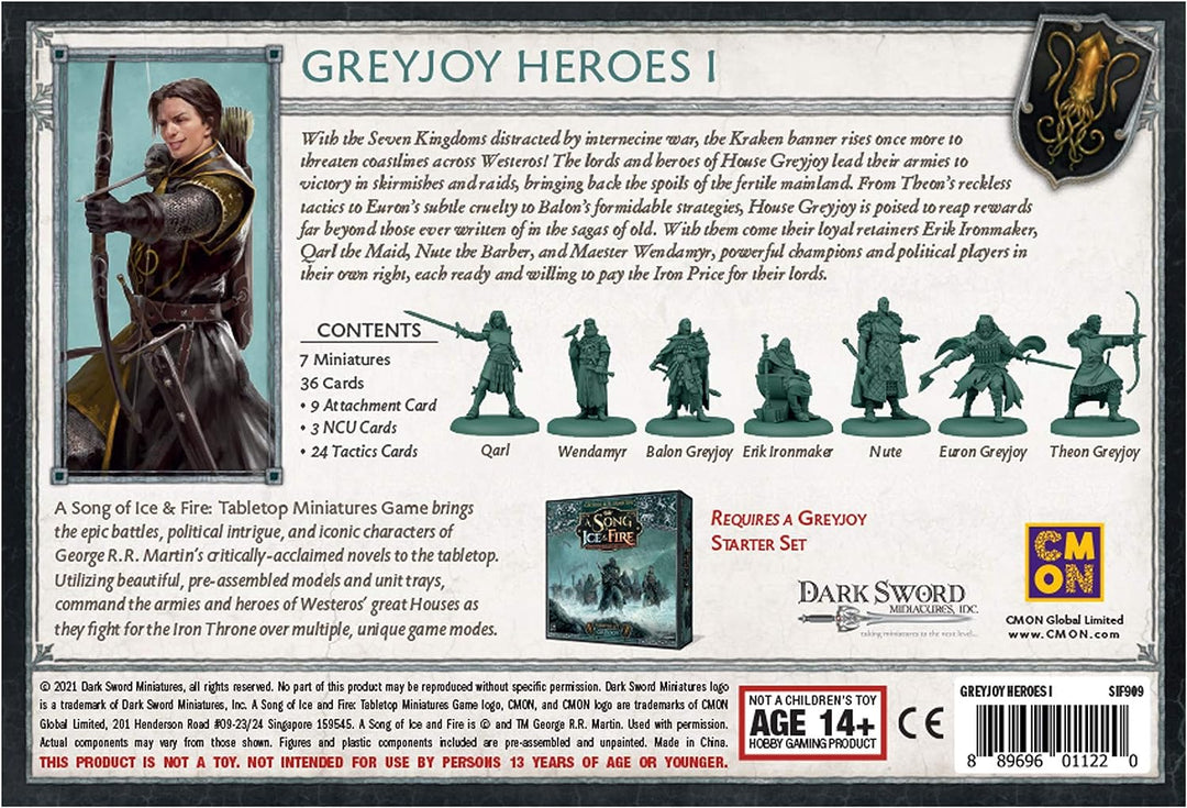 Das Lied von Eis und Feuer: Tabletop-Miniaturenspiel – Greyjoy Heroes #1 Strategy Mi