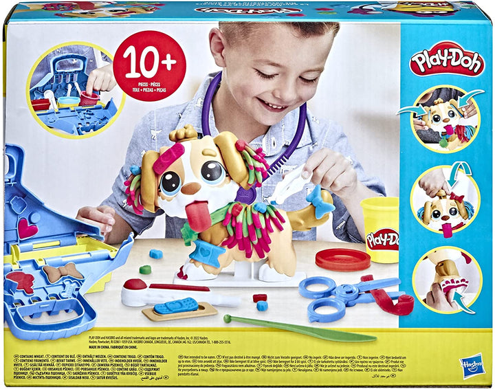 Play-Doh Care 'n Carry Vet Playset with Toy Dog, Carrier, 10 Tools, 5 Colors F36
