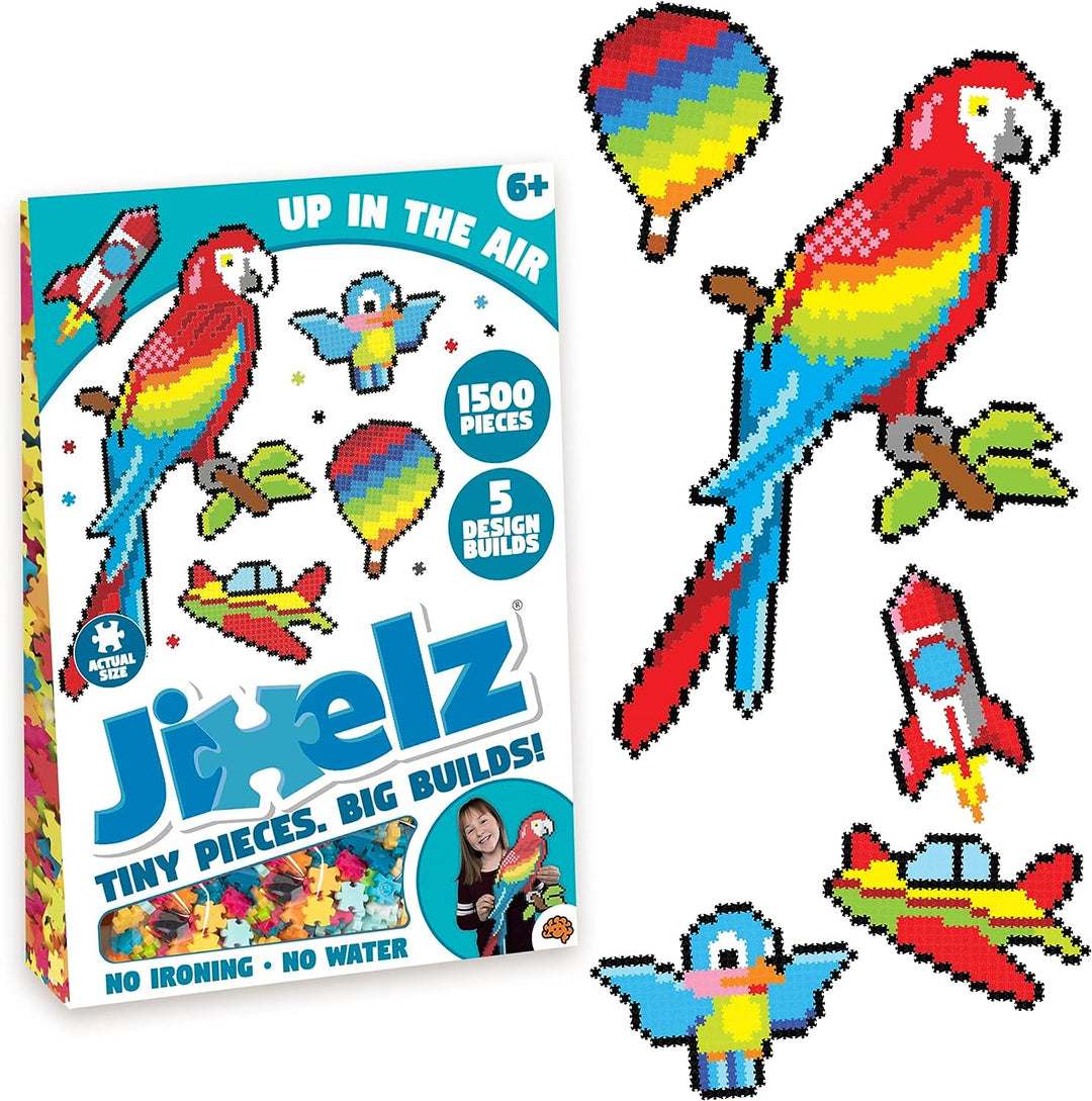 Jixelz 1500 Piece Set Up in the Air Pixelated Puzzle Art For Children, Suitable For Boys & Girls
