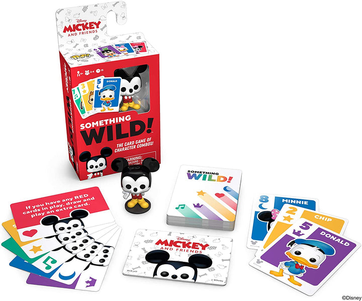 Funko 49355 Board Games 49355 Signature Something Wild Card Game-Mickey and Friends, Multicolour