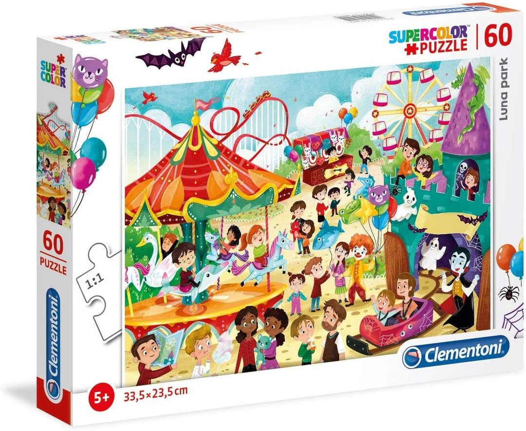 Clementoni - 26991 - Supercolor Puzzlefor Children - Luna Park-60 Pieces