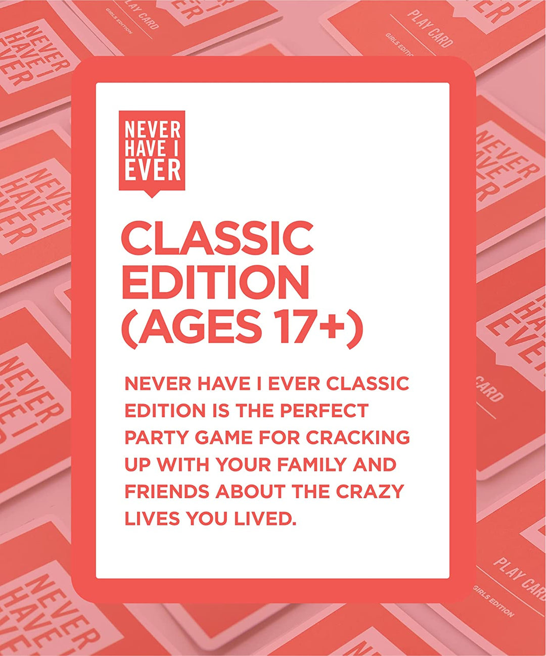 Never Have I Ever Party Card Game, NSFW Edition, Ages 17 and Above