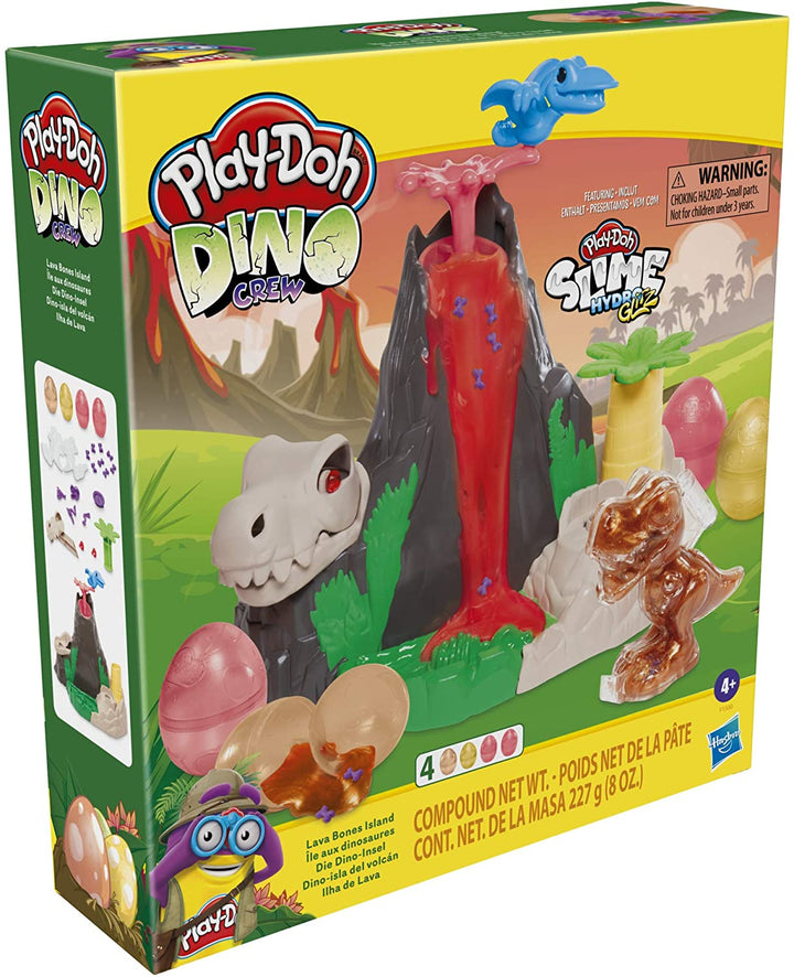 Play-Doh Slime Dino Crew Lava Bones Island Volcano Playset for Children 4 Years