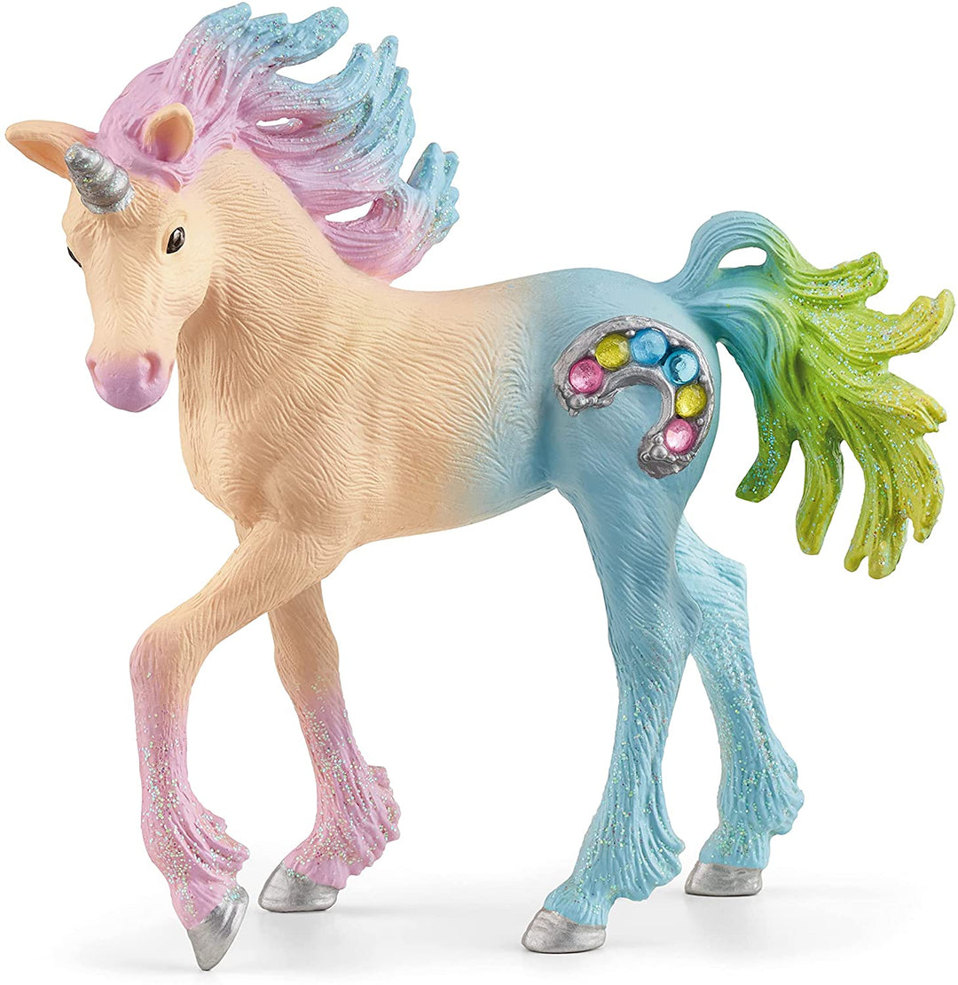 SCHLEICH 70724 bayala Marshmallow Unicorn Foal Figurine, Multicoloured