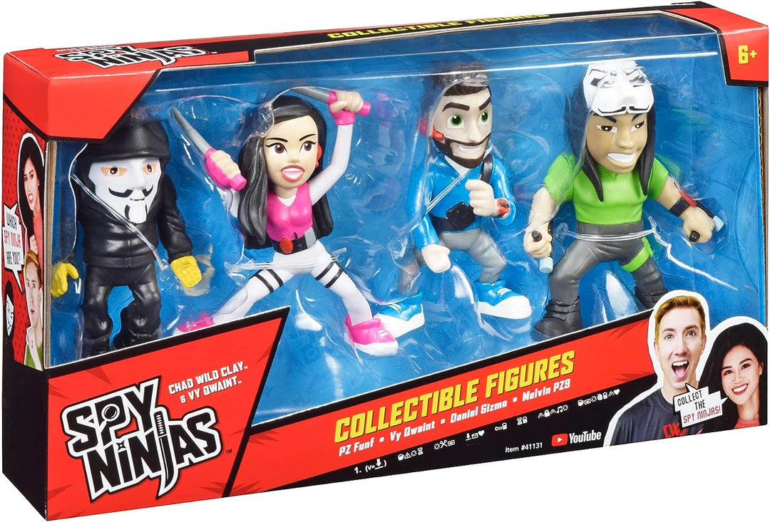 SPY NINJAS 4-FIGURE PACK (PZ FUNF/VY/DANIEL/MELVIN) (41131CO)