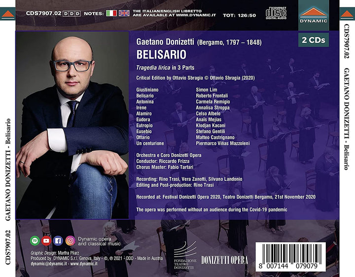 Donizetti: Belisario [Various] [Dynamic: CDS7907] [Audio CD]