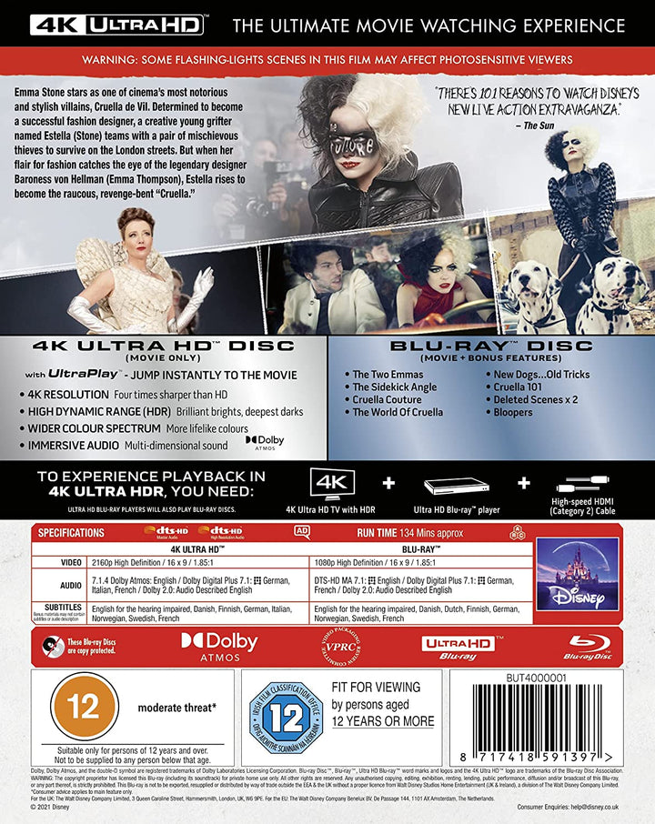 Cruella UHD - Comedy/Crime [Blu-ray]