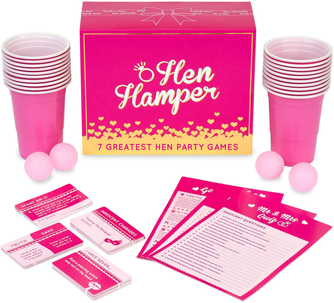 Hen Hamper - 7 Hilarious Hen Party Games (Bubbly Pong, Mr & Mrs, Hen Charades, I