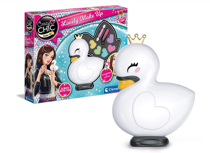 Clementoni 18632 Crazy Chic Lovely Swan Make up Set for Children, Ages 6 Years P