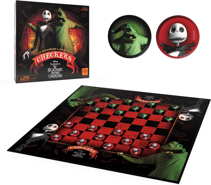 USA-OPOLY | Nightmare Before Christmas: Jack vs Oogie Boogie Checkers Board Games